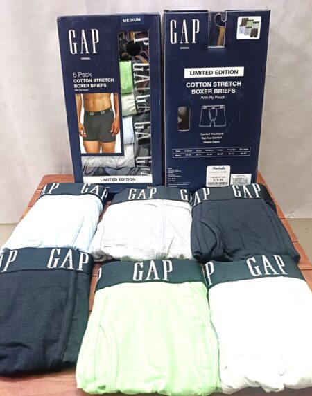 GAPM 6 Pack Cotton Stretch Boxer Briefs Men's Undergarment A-2